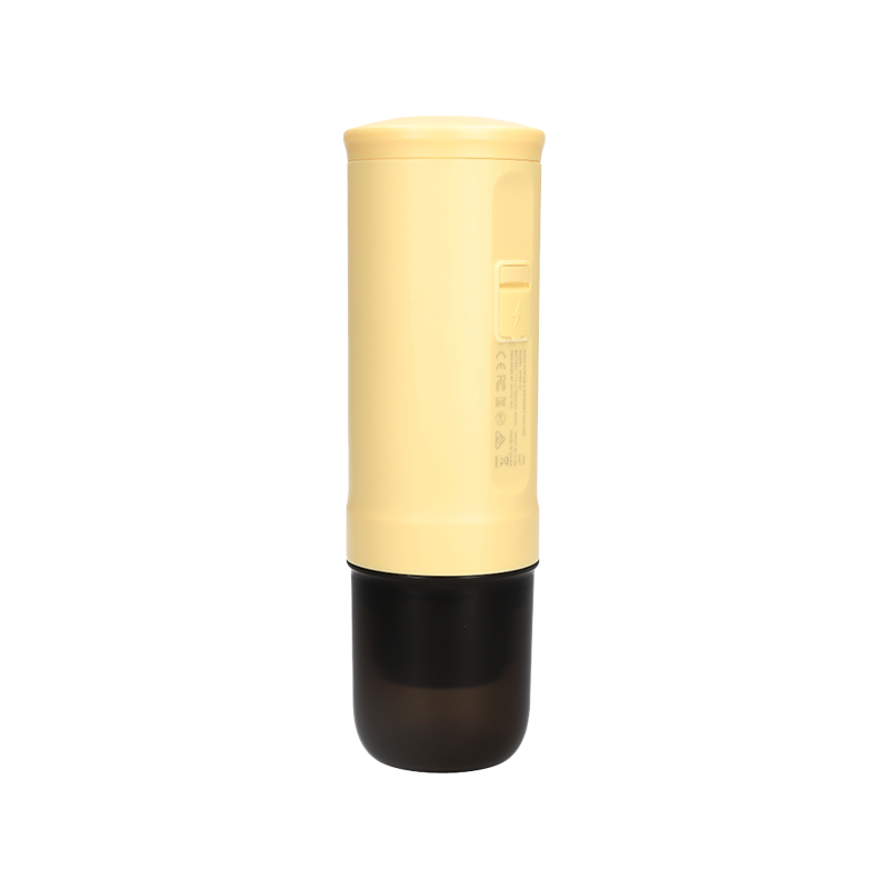 Espressor portabil BUYDEEM Nano OTEM-01, 7500 mAh, 20 bar, 50 ml, 12/24V, Incarcare USB Type-C, Cafea macinata si capsule, Galben