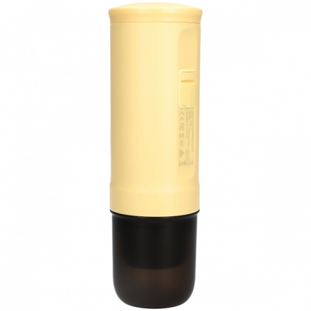 Espressor portabil BUYDEEM Nano OTEM-01, 7500 mAh, 20 bar, 50 ml, 12/24V, Incarcare USB Type-C, Cafea macinata si capsule, Galben