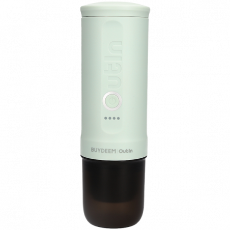 Espressor portabil BUYDEEM Nano OTEM-01, 7500 mAh, 20 bar, 50 ml, 12/24V, Incarcare USB Type-C, Cafea macinata si capsule, Verde