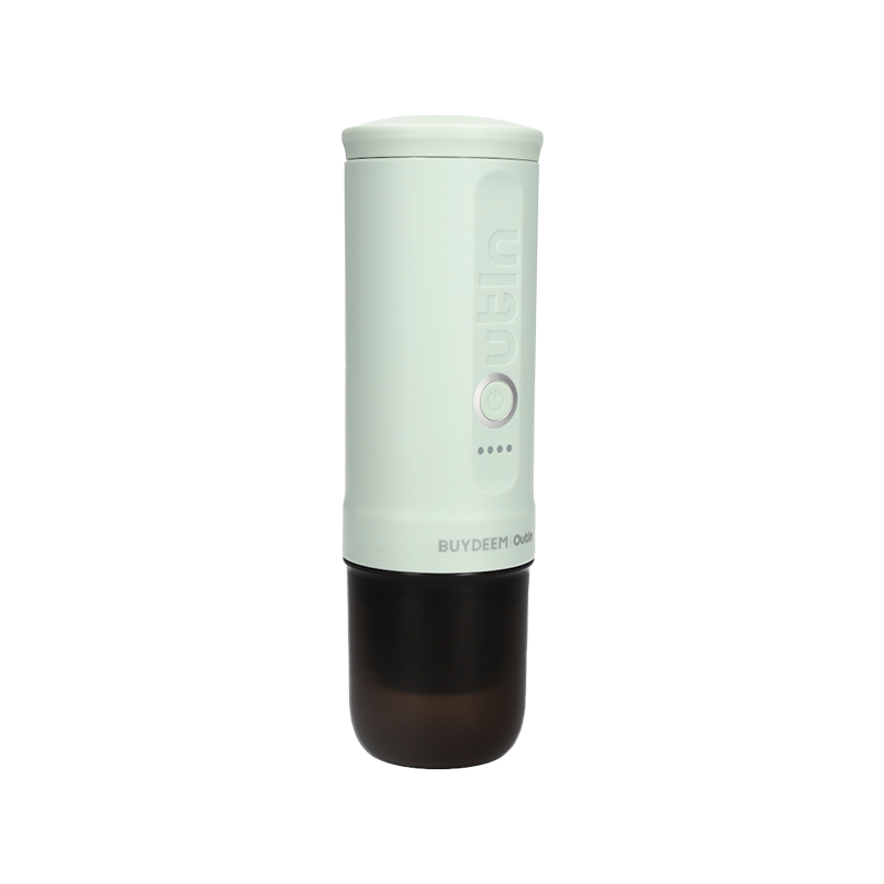 Espressor portabil BUYDEEM Nano OTEM-01, 7500 mAh, 20 bar, 50 ml, 12/24V, Incarcare USB Type-C, Cafea macinata si capsule, Verde