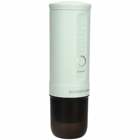 Espressor portabil BUYDEEM Nano OTEM-01, 7500 mAh, 20 bar, 50 ml, 12/24V, Incarcare USB Type-C, Cafea macinata si capsule, Verde