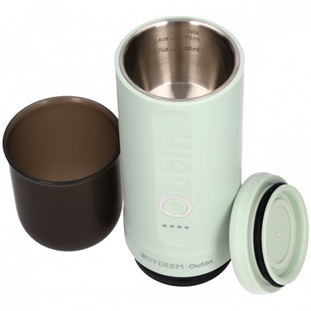 Espressor portabil BUYDEEM Nano OTEM-01, 7500 mAh, 20 bar, 50 ml, 12/24V, Incarcare USB Type-C, Cafea macinata si capsule, Verde