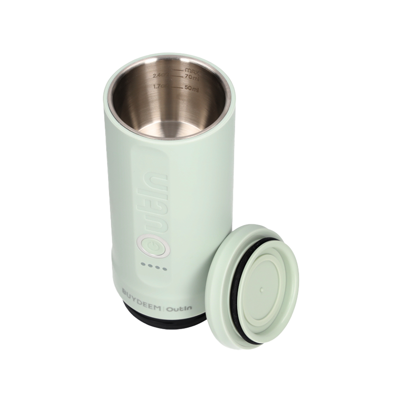 Espressor portabil BUYDEEM Nano OTEM-01, 7500 mAh, 20 bar, 50 ml, 12/24V, Incarcare USB Type-C, Cafea macinata si capsule, Verde