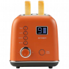 Prajitor de paine BUYDEEM DT730E, 900W, 2 felii, 9 programe automate, 9 treptede prajire, Carcasa din otel inoxidabil, Afisaj LCD, Indicatori LED, Auto-centrare, Timer, Portocaliu