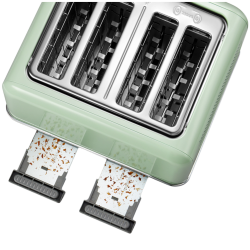 Prajitor de pаine BUYDEEM DT640E, 1800W, 4 felii, 7 programe automate, 7 trepte de prajire, indicatori LED, Tavi pentru firimituri, Pop-up inalt, Verde