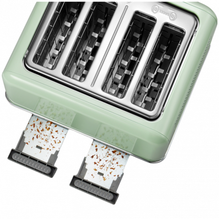 Prajitor de pаine BUYDEEM DT640E, 1800W, 4 felii, 7 programe automate, 7 trepte de prajire, indicatori LED, Tavi pentru firimituri, Pop-up inalt, Verde