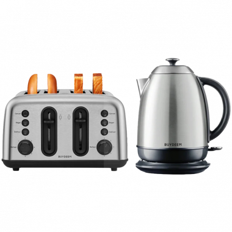 Cana electrica BUYDEEM K640, 2400W, 1,7 L, Protectie, Fara BPA, LED, Inox