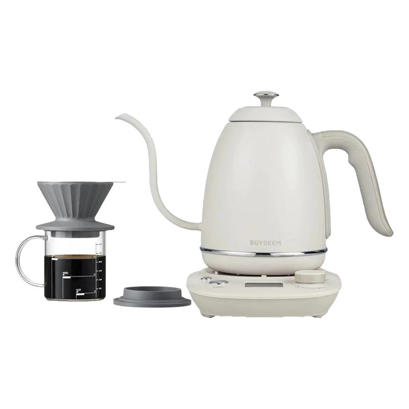 Cana electricа Gooseneck BUYDEEM K821, 1000W, 0,8 L, Mentine cald, Tehnologie cu senzor NTC, LCD, Alb