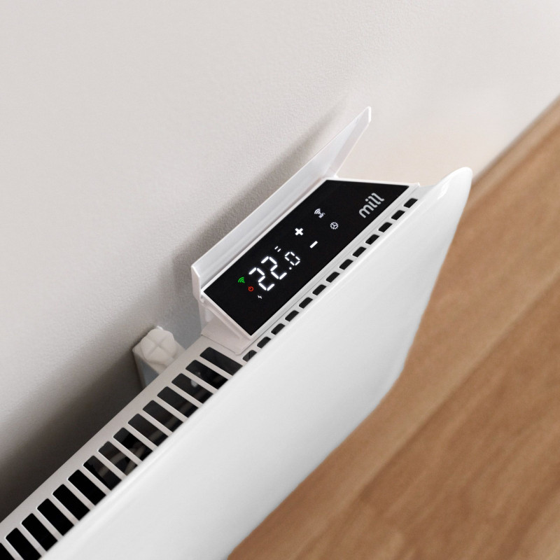 Panou încălzitor Mill Invisible WiFi PA1200WIFI3, 1200W, 18 m2, 10 setări de temperatură, Wi-Fi, Bluetooth, IPX4, alb