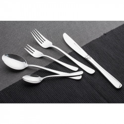 Set tacâmuri Kinghoff KH 3509, 72 piese, Pentru 12 persoane, Cutie, Oțel inoxidabil, Argint