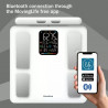 Klausberg KB 7857, Până la 180 kg, Bluetooth, Android/iOS, Afișaj LCD, 14 valori corporale, Alb