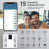 Klausberg KB 7857, Până la 180 kg, Bluetooth, Android/iOS, Afișaj LCD, 14 valori corporale, Alb