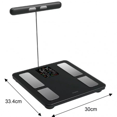 Klausberg KB 7856, Până la 180 kg, Bluetooth, Android/iOS, Ecran LCD, 14 valori corporale, Negru