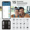 Klausberg KB 7856, Până la 180 kg, Bluetooth, Android/iOS, Ecran LCD, 14 valori corporale, Negru