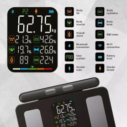 Klausberg KB 7856, Până la 180 kg, Bluetooth, Android/iOS, Ecran LCD, 14 valori corporale, Negru