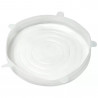 Set de 6 capace din silicon Kinghoff KH 1902, -40 până la 230°C, Potrivire strânsă și etanșă, Reutilizabil, Universal, Transparent
