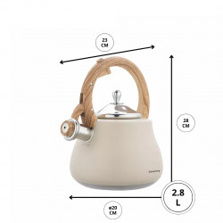Klausberg KB 7919 Fierbător cu vârtej, 2,8 l, Mâner izolat termic, Inducție, Bej