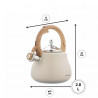 Klausberg KB 7919 Fierbător cu vârtej, 2,8 l, Mâner izolat termic, Inducție, Bej