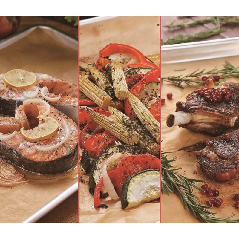 Hartie de copt Klausberg KB 7903, Rolă 20 m, 38 cm, -40 pana la 230°C, Utilizare universala, Neaderent, Maro