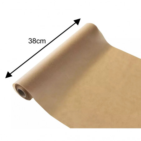 Hartie de copt Klausberg KB 7903, Rolă 20 m, 38 cm, -40 pana la 230°C, Utilizare universala, Neaderent, Maro