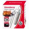 Seringă pentru marinat carne Klausberg KB 7842, 60 ml, 3 ace, oțel inoxidabil, fără BPA, argintiu