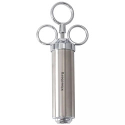 Seringă pentru marinat carne Klausberg KB 7842, 60 ml, 3 ace, oțel inoxidabil, fără BPA, argintiu