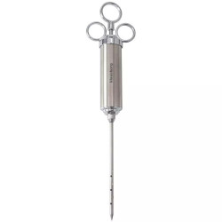 Seringă pentru marinat carne Klausberg KB 7842, 60 ml, 3 ace, oțel inoxidabil, fără BPA, argintiu