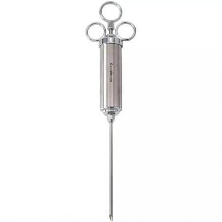 Seringă pentru marinat carne Klausberg KB 7842, 60 ml, 3 ace, oțel inoxidabil, fără BPA, argintiu