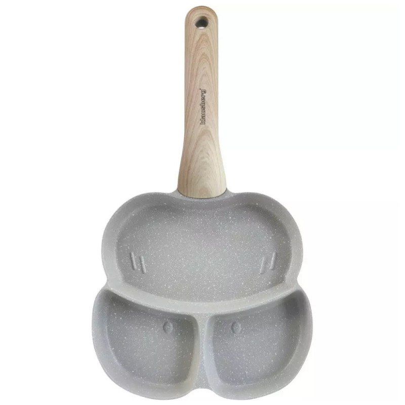 Klausberg KB 7824 Tigaie cu 3 compartimente, 19 cm, finisaj marmură, inducție, gri