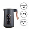 Fierbător electric Klausberg KB 7892, 2200W, 1,7 l, 13 setări, 4 programe, Afișaj LED, Bază rotativă, Negru / roz auriu