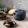 Infuzor Kinghoff KH 1931, 1 l, gura de scurgere profilată, fontă, interior emailat, negru