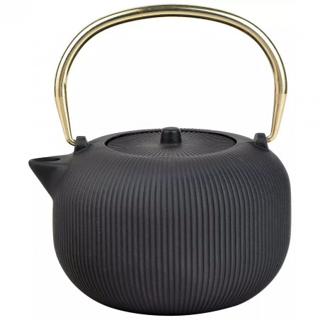 Infuzor Kinghoff KH 1931, 1 l, gura de scurgere profilată, fontă, interior emailat, negru