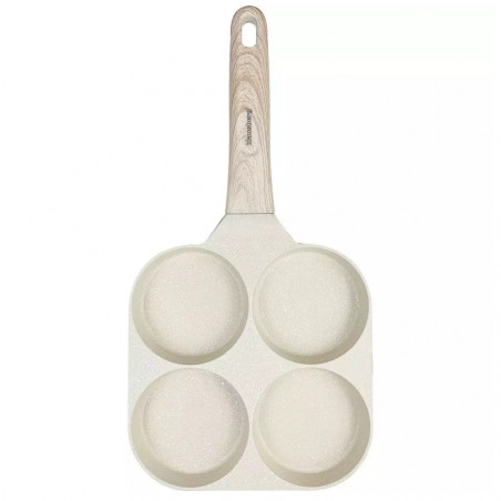 Klausberg KB 7823 Tigaie cu 4 compartimente, 18,5 cm, finisaj marmură, inducție, bej