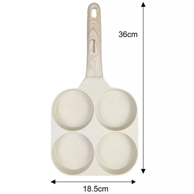Klausberg KB 7823 Tigaie cu 4 compartimente, 18,5 cm, finisaj marmură, inducție, bej