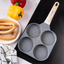 Klausberg KB 7822 Tigaie cu 4 compartimente, 18,5 cm, finisaj marmură, inducție, gri