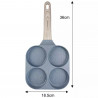 Klausberg KB 7822 Tigaie cu 4 compartimente, 18,5 cm, finisaj marmură, inducție, gri