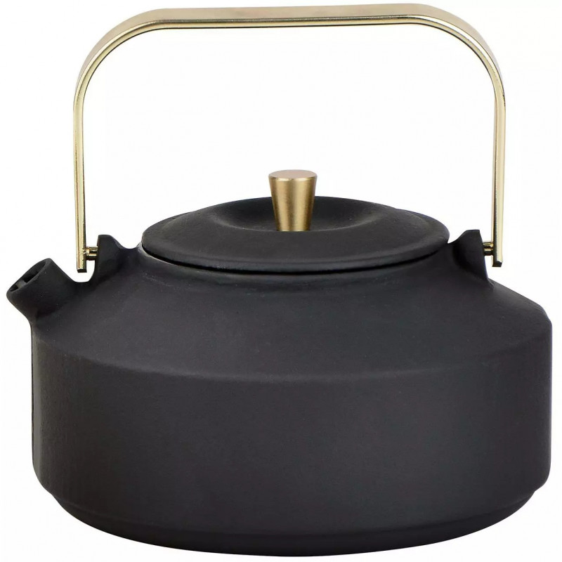 Infuzor Kinghoff KH 1935, 1 l, gura de scurgere profilată, fontă, interior emailat, negru