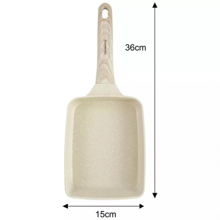 Klausberg KB 7815, Rectangular, 15cm, Acoperire marmură, Inducție, Bej