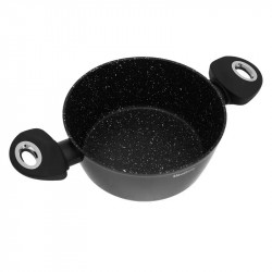 Set de oale și tigăi Klausberg KB 7322, 15 bucăți, Termocuplu, Orificiu de turnare, Inducție, Negru