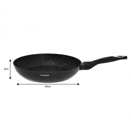 Set de oale și tigăi Klausberg KB 7322, 15 bucăți, Termocuplu, Orificiu de turnare, Inducție, Negru