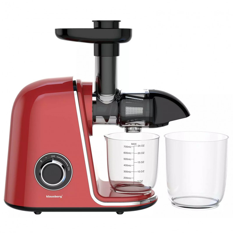 Storcător Klausberg KB 7870, 150 W, 700 ml, 7 segmente, Inversare, Accesorii, Roșu