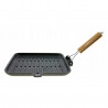 Kinghoff Grill Pan KH 1107, 26 cm, Fontă, Mâner pliabil, Inducție, Negru