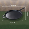 Plită pentru clătite Kinghoff KH 1895, 29 cm, Fontă, Suprafață neaderentă, Inducție, Negru