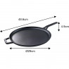 Plită pentru clătite Kinghoff KH 1895, 29 cm, Fontă, Suprafață neaderentă, Inducție, Negru