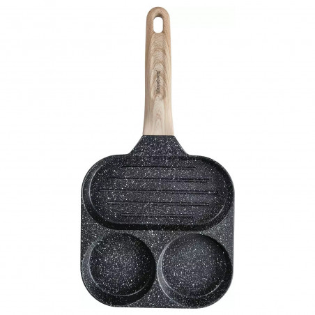 Klausberg KB 7816, 36 cm, Acoperire neaderentă din marmură, Mâner din lemn, Inducție, Negru
