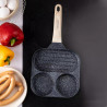 Klausberg KB 7816, 36 cm, Acoperire neaderentă din marmură, Mâner din lemn, Inducție, Negru