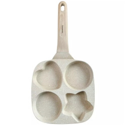 Klausberg KB 7809 tigaie cu patru compartimente, 19cm, Acoperire din marmură, Diverse forme, Inducție, Bej