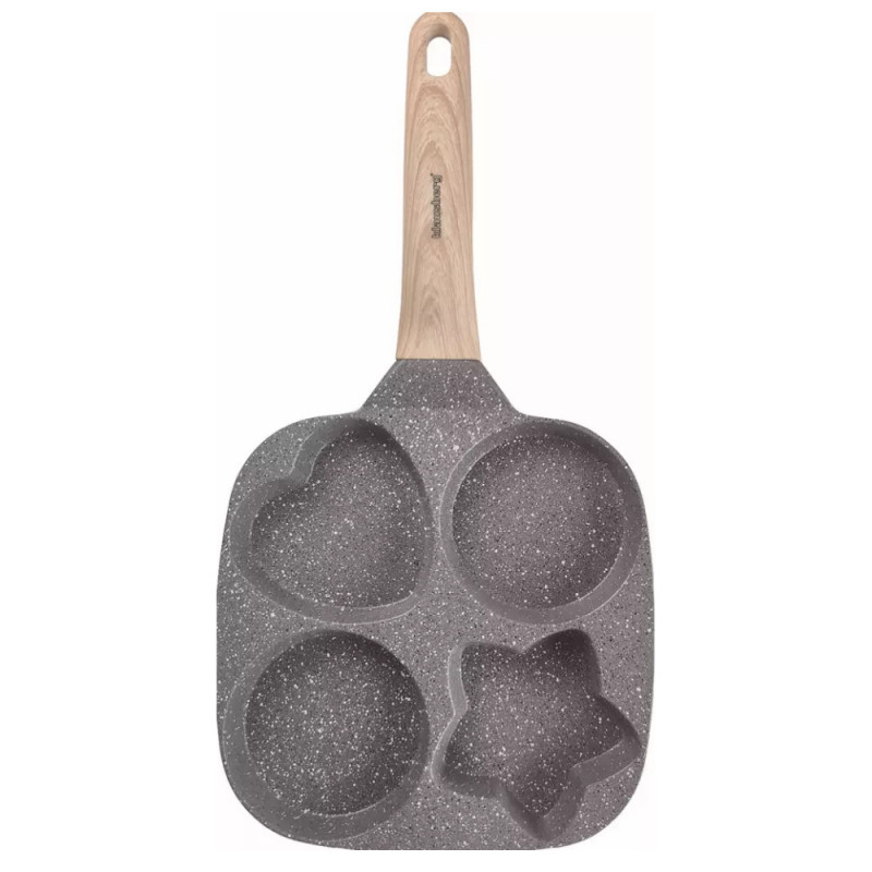 Klausberg KB 7808 Tigaie cu 4 compartimente, 19cm, Acoperire din marmură, Diverse forme, Inducție, Gri