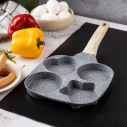 Klausberg KB 7808 Tigaie cu 4 compartimente, 19cm, Acoperire din marmură, Diverse forme, Inducție, Gri