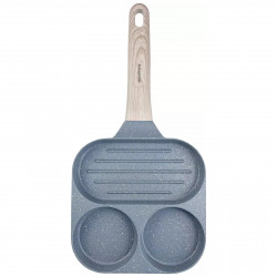 Klausberg KB 7817 Tigaie cu 3 compartimente, 18,5 cm, finisaj marmură, inducție, gri
